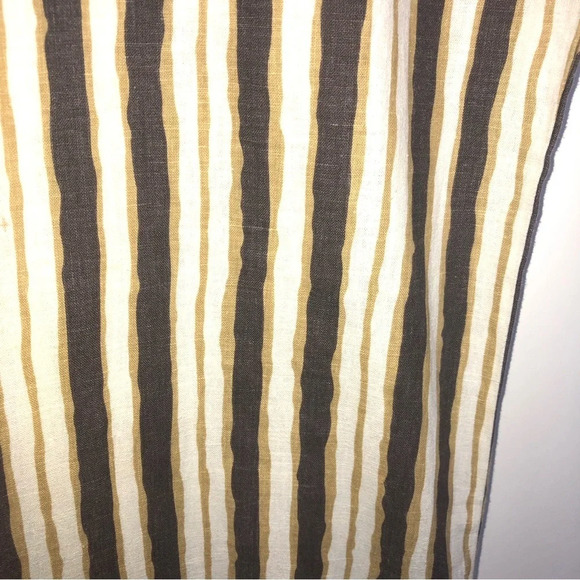 5/$25 
Vintage Bongo Striped Pants BohoM Linen Blend Flare Zip Button Tie Front - Picture 7 of 8